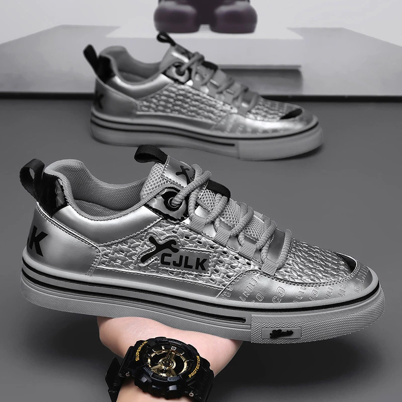 男鞋秋季透气网面懒人一脚蹬休闲板鞋男士百搭轻便耐磨休闲运动鞋