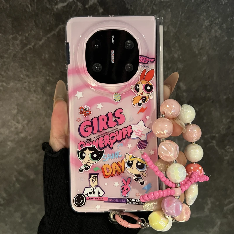 ins风卡通小女警适用华为MateX6典藏版折叠屏手机壳可爱MateX5磁