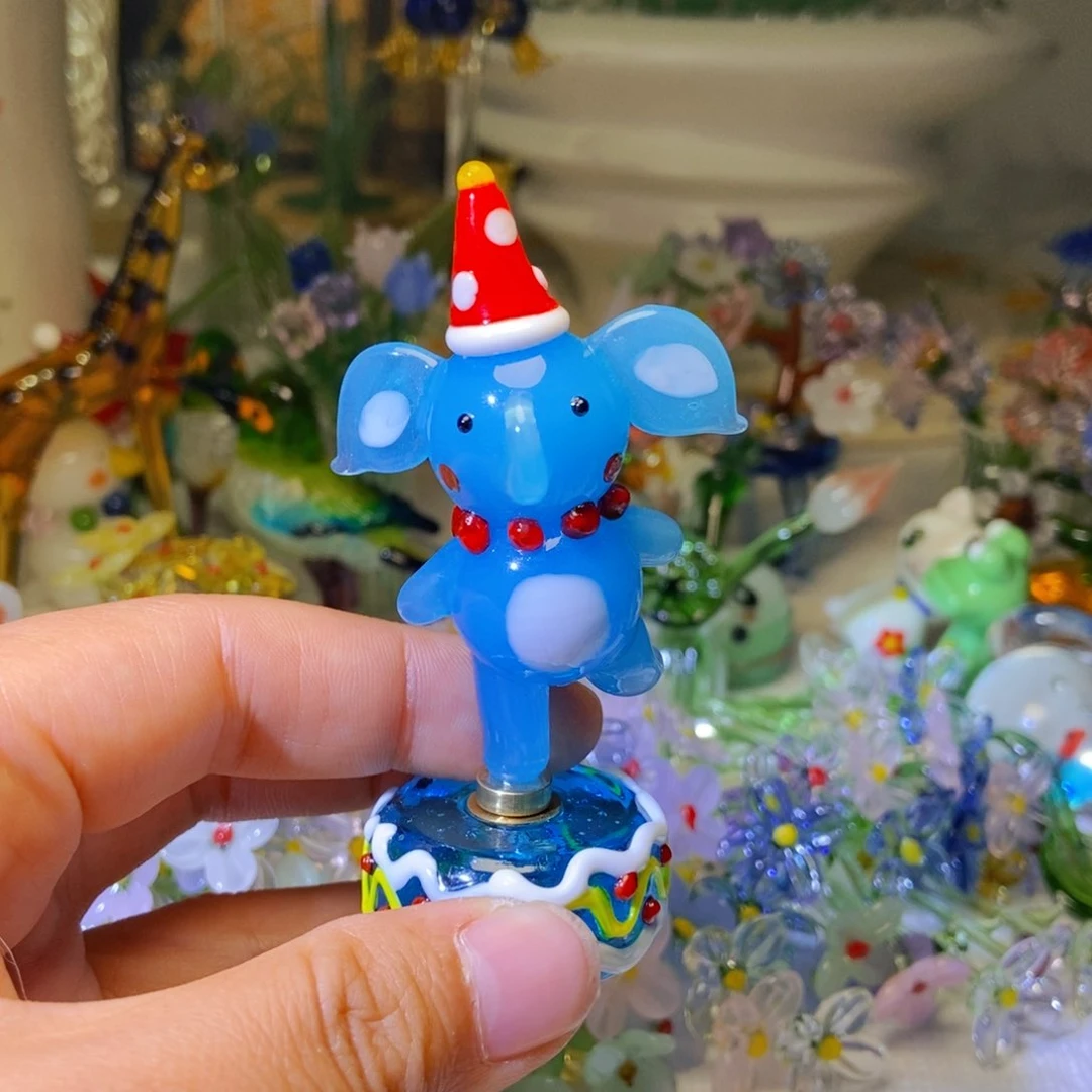 琉璃手工艺品蓝色
