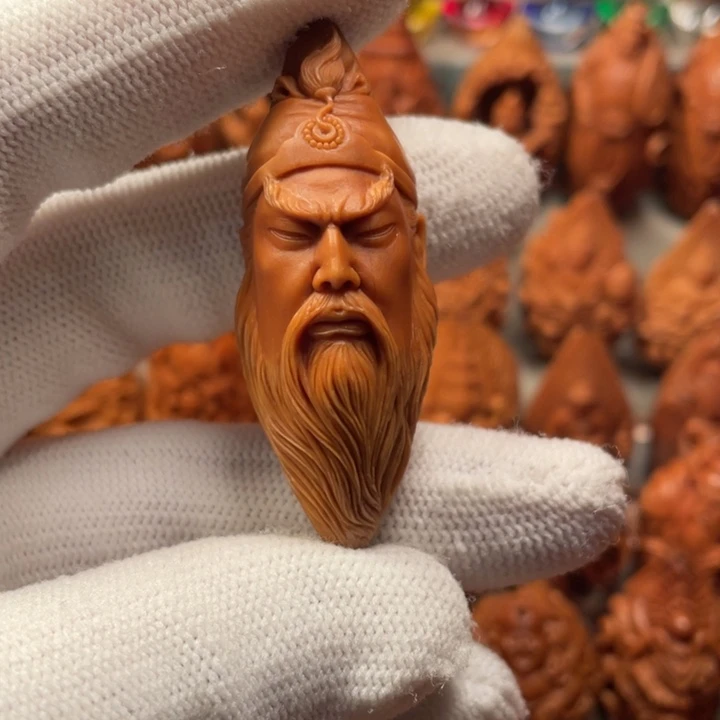 橄榄核手串/手链关羽头