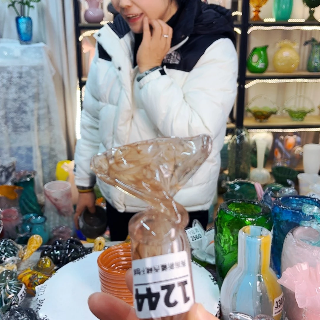 王***咪家悦琉璃花瓶摆件