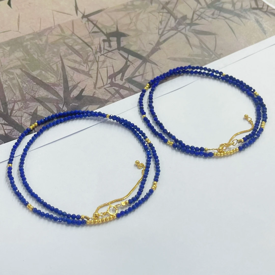 【小宝珠宝】28 T5614-青金石DIY项链-多样性发一件-2mm