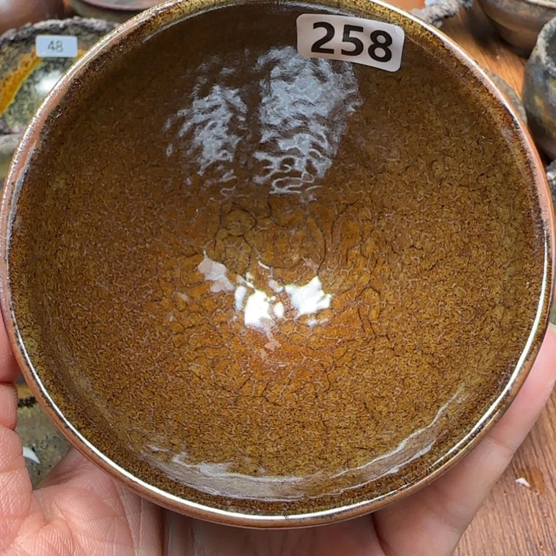 柴烧建盏茶盏茶杯258