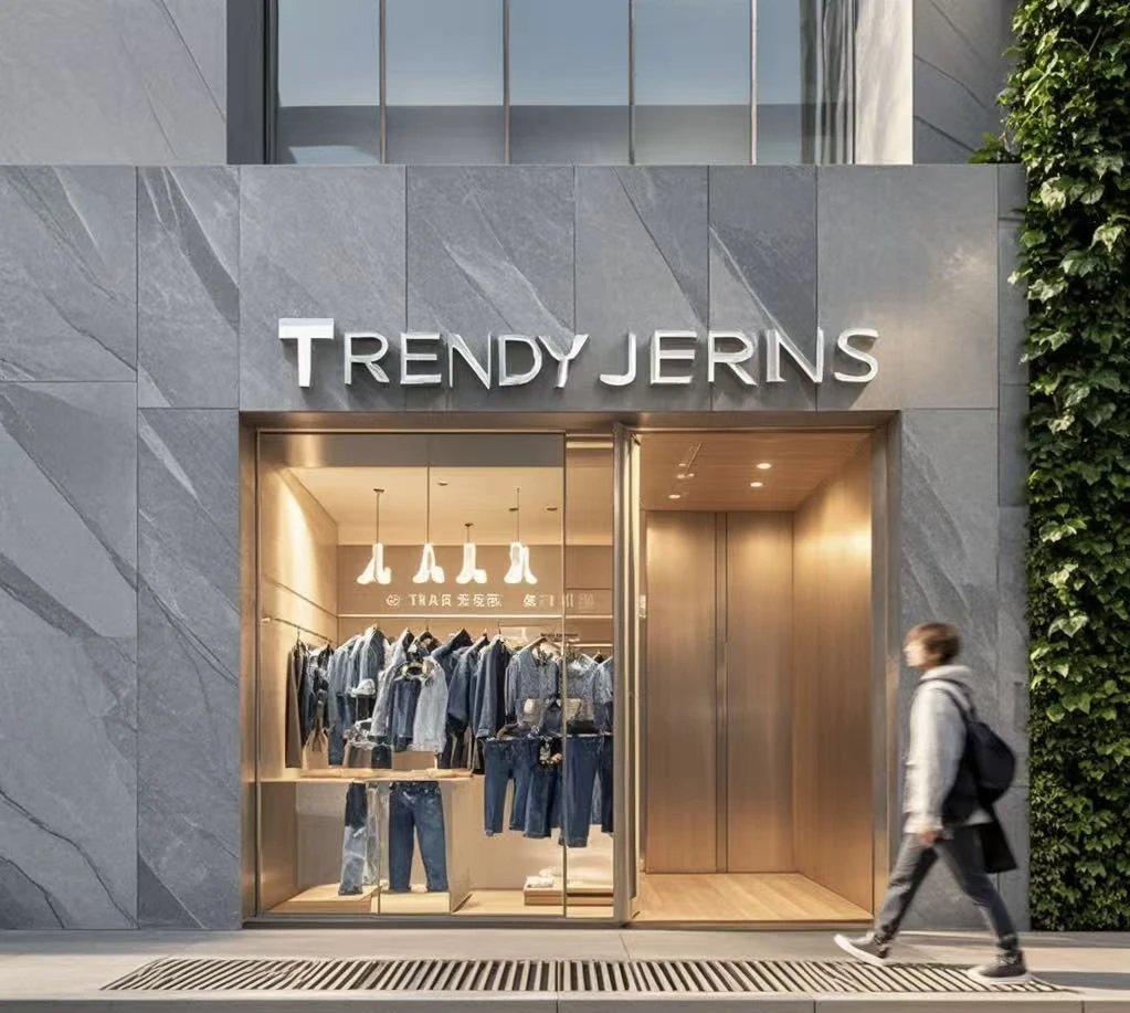 （十字8916）春夏新款时尚百搭轻奢潮牌中腰小直筒洗水牛仔裤