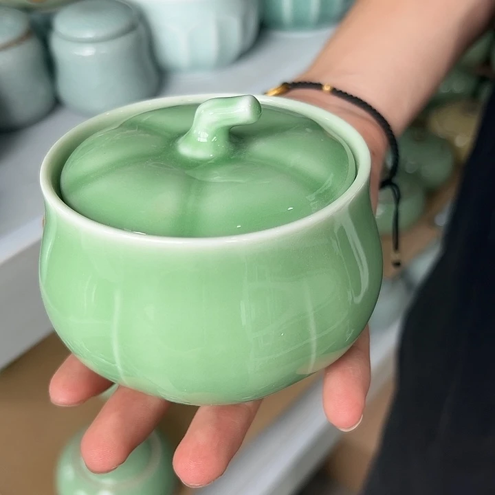 龙泉云间青瓷小米茶器