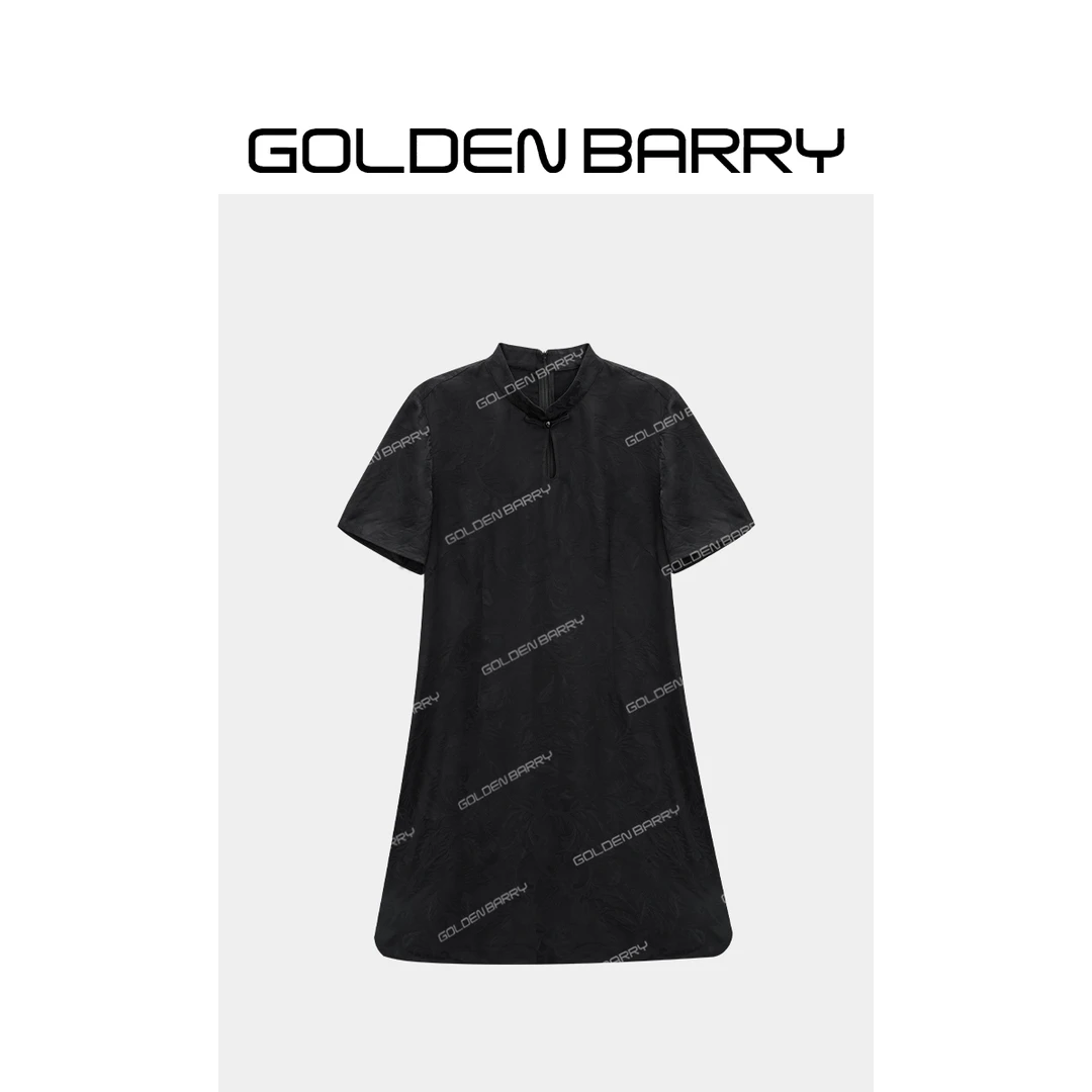 GOLDENBARRY|301281“夜昙凝香”精致短款旗袍