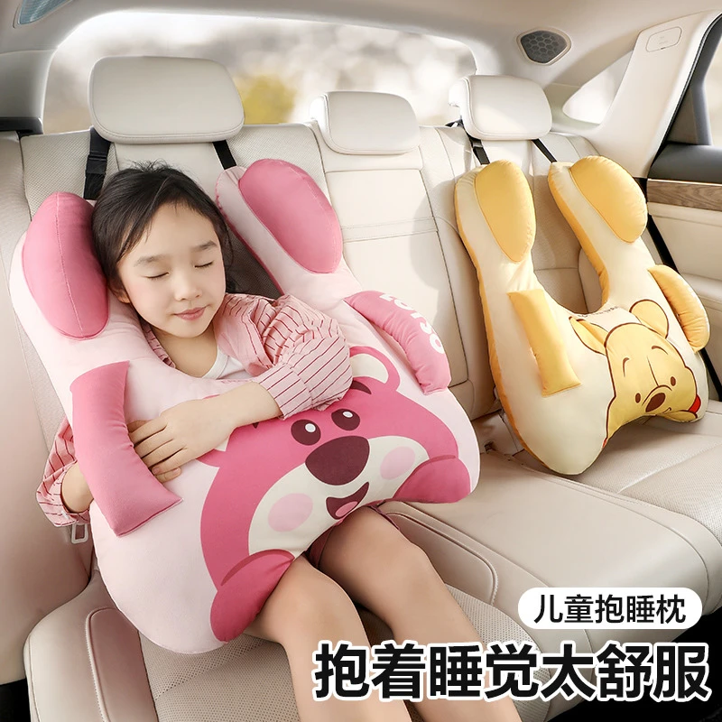 迪士尼【车载睡枕】汽车上后排u型枕防摔抱枕护颈儿童车载睡觉神器