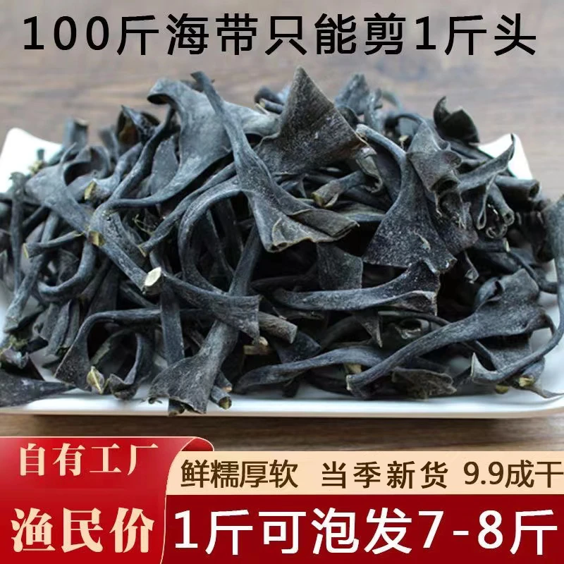 正宗霞浦日晒干海带头高泡发率农产品干净多肉海带管子上等海带根
