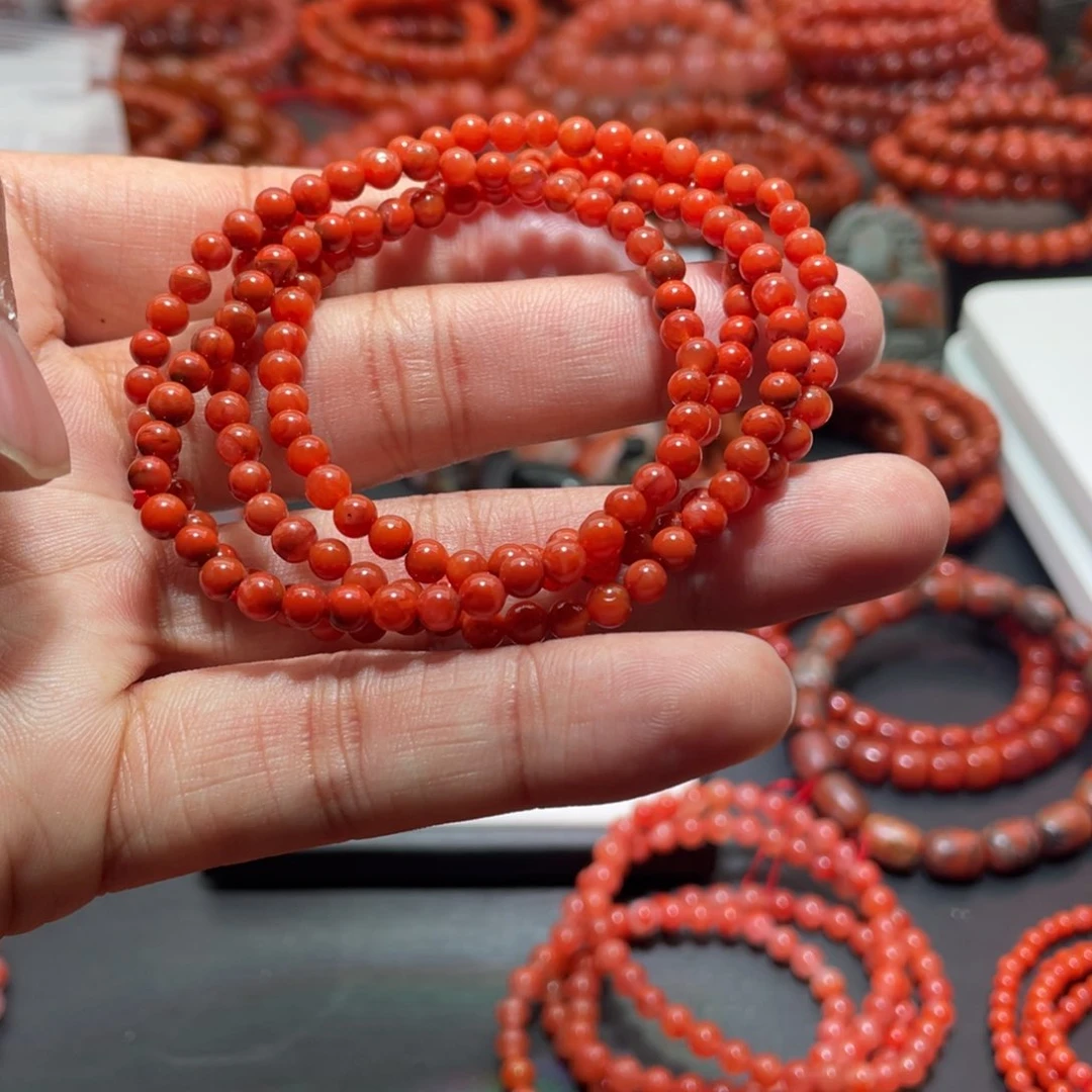 南红玛瑙手链未镶嵌