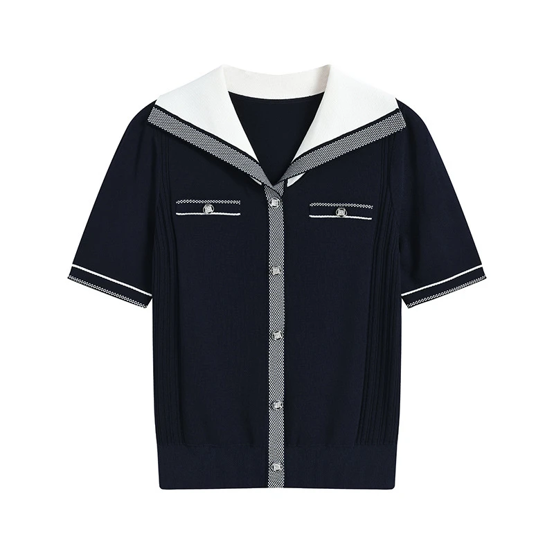 法式优雅精致高级针织衫女2025年夏季新款气质显瘦时尚设计感上衣