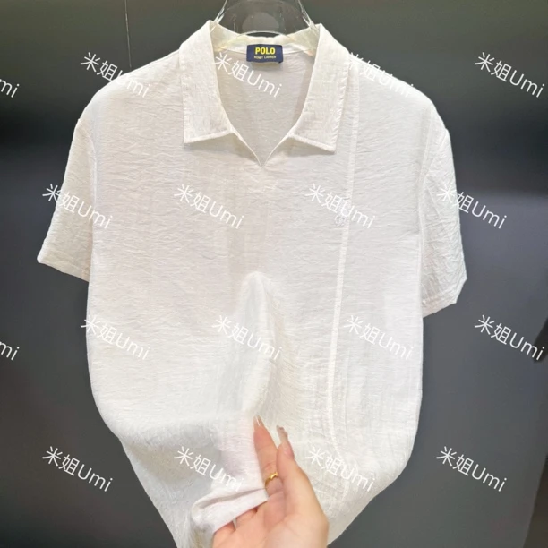 【米姐Umi】X亚麻纤维新款设计师男女同款潮流时尚休闲Polo翻领P022