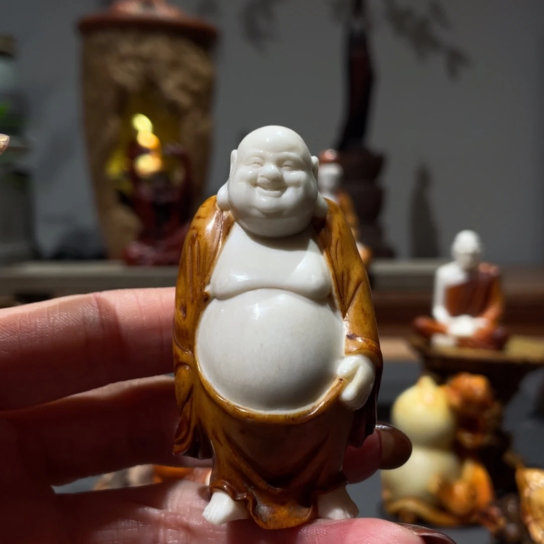 八***爷木质鹿角工艺品摆件