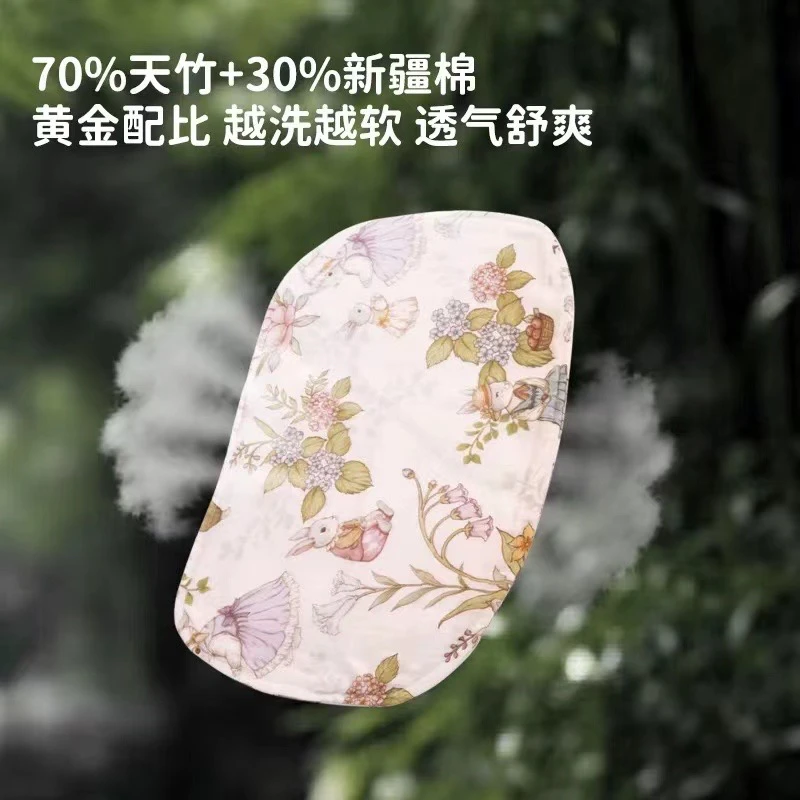 新生儿0高度平枕吐奶透气吸汗天竹纱布