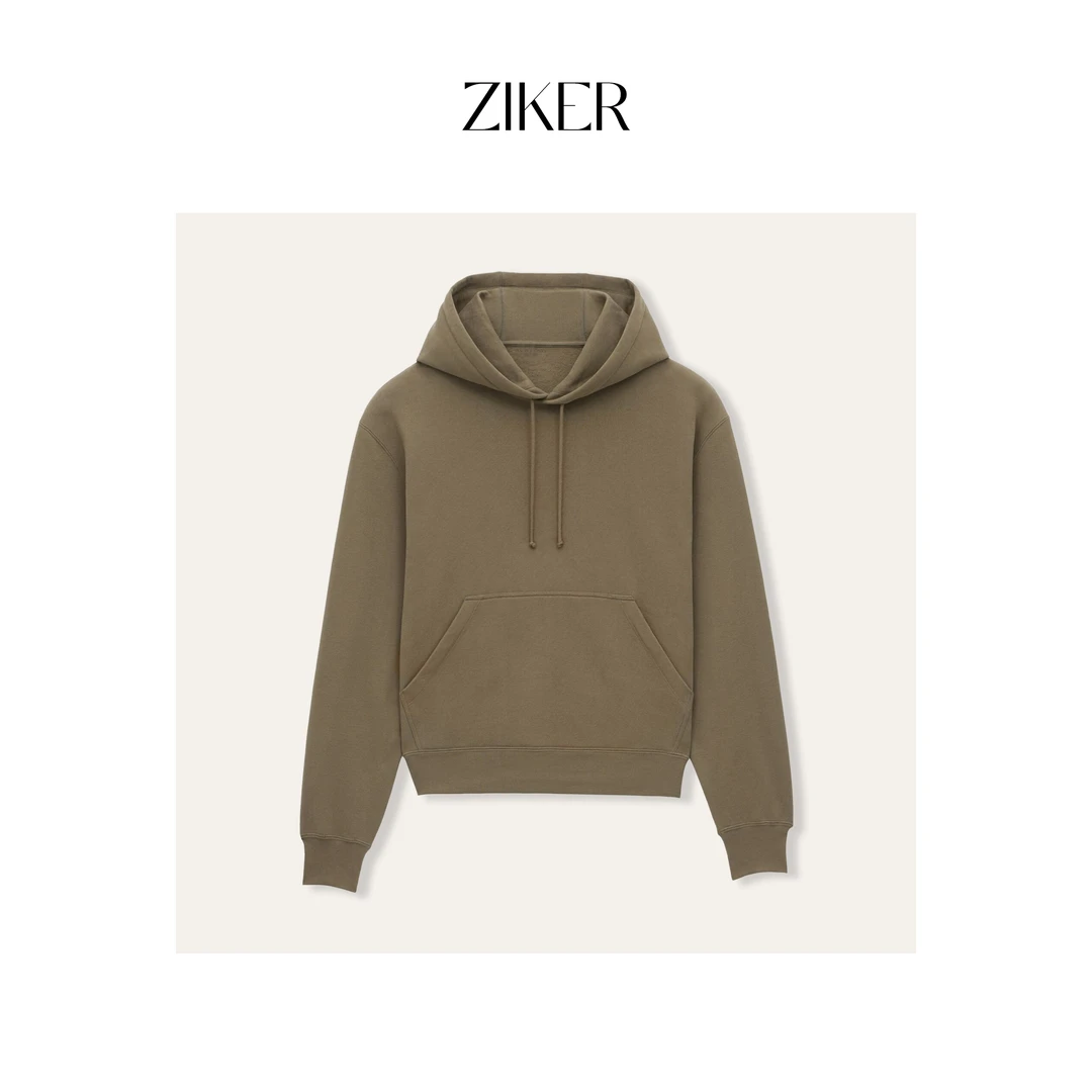 ZIKER｜纯棉宽松慵懒百搭超大连帽绿色长袖卫衣