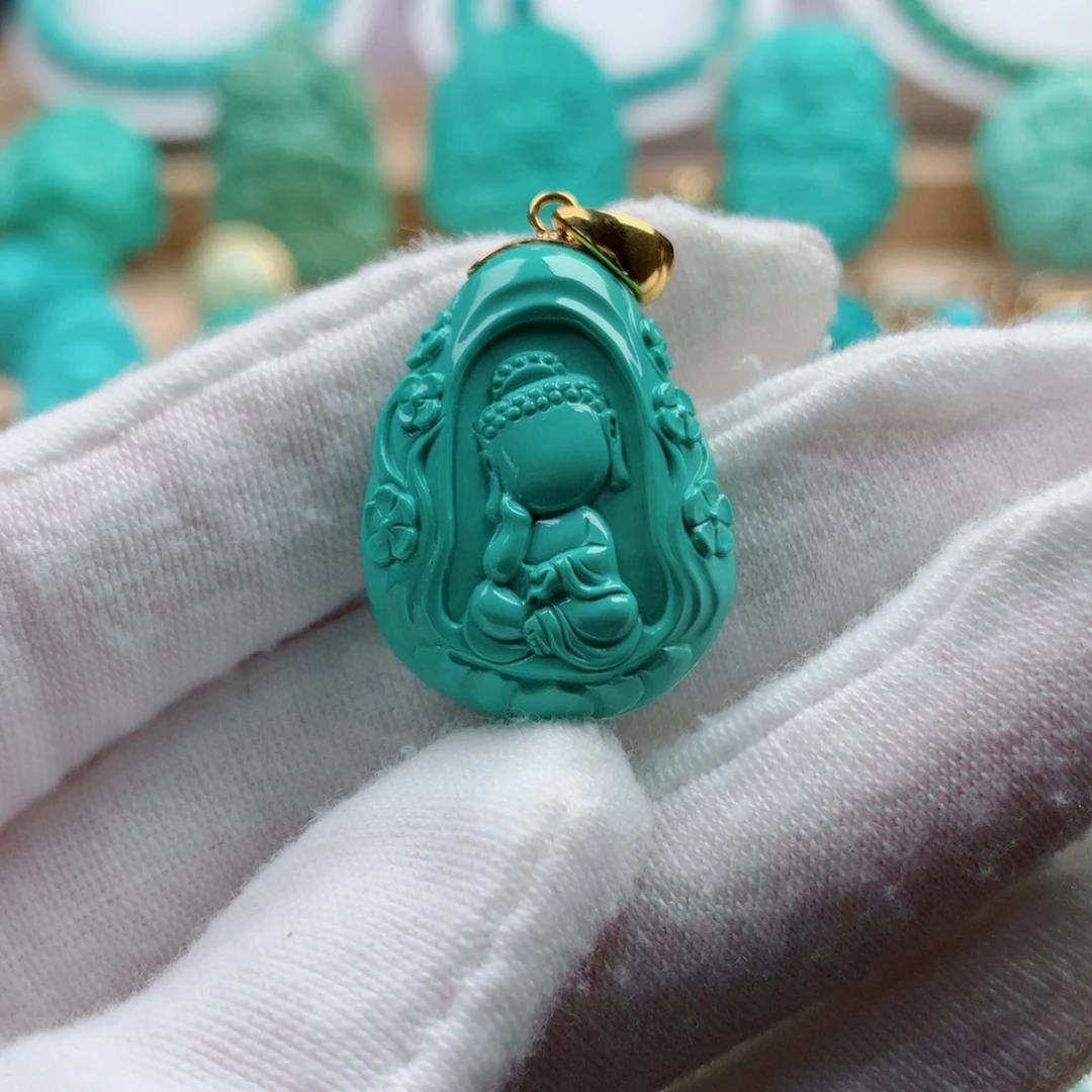 18K金镶嵌绿松石配饰