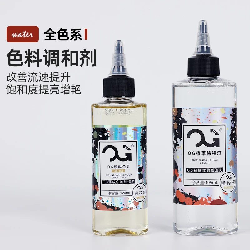 【鹏大文化专属】OG色料彩色调和剂黑灰专用稀释液