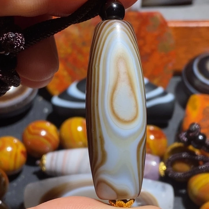 玛瑙/玉髓钛钢颈饰