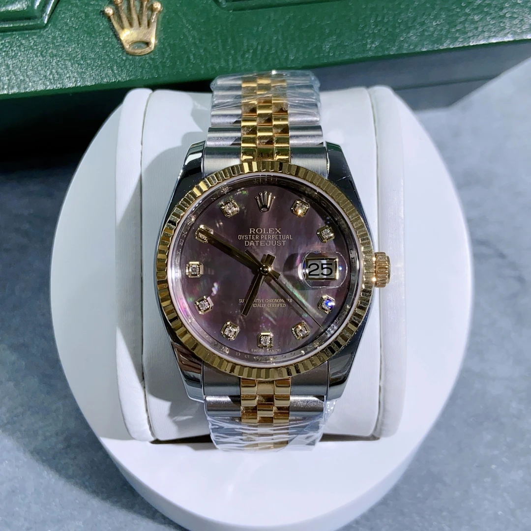 99新 Rolex/劳力士 日志/自动机械/溪地黑贝母/单表/116233/36mm