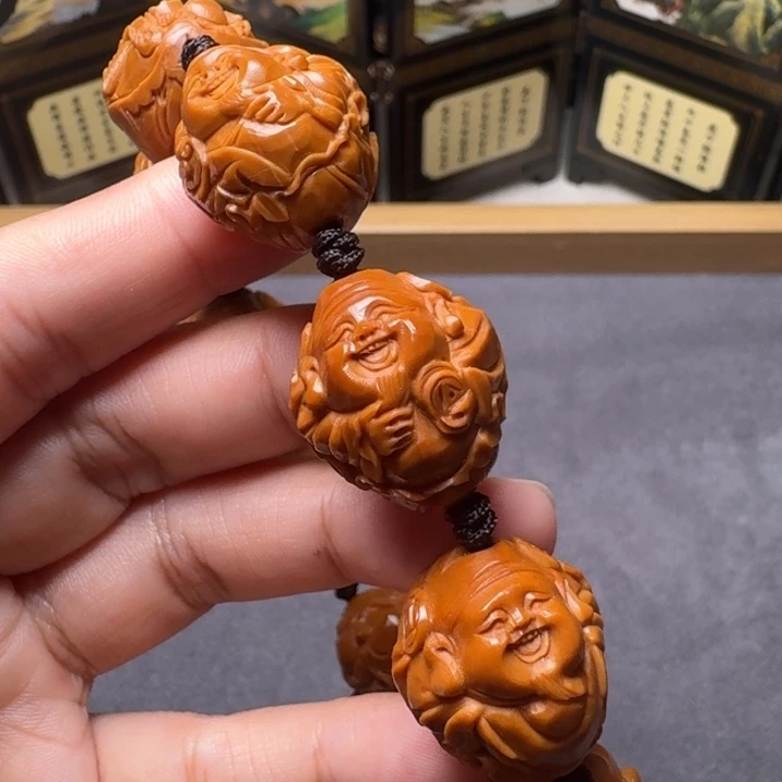 橄榄核手串/手链荷叶财神