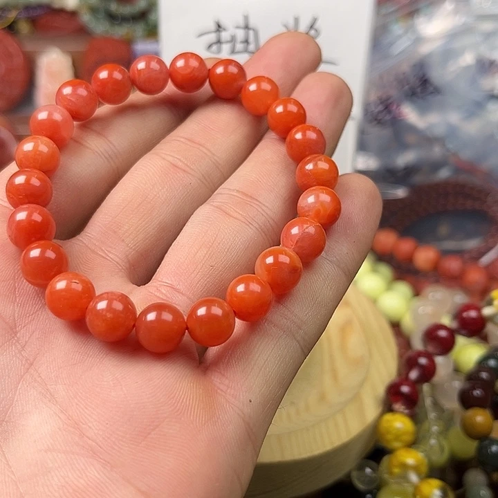颜***汐玛瑙/玉髓未镶嵌手链50908