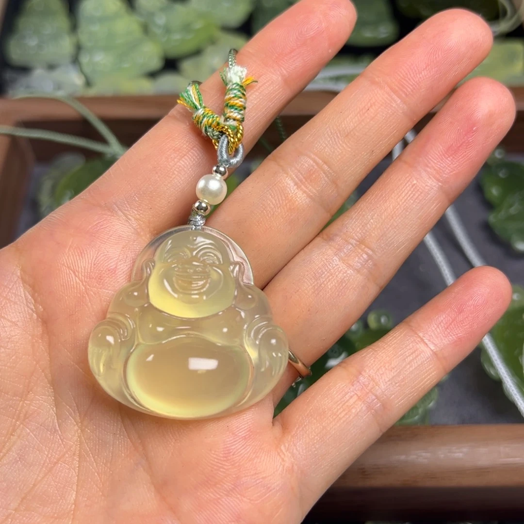 道***堂未镶嵌蛇纹石玉颈饰
