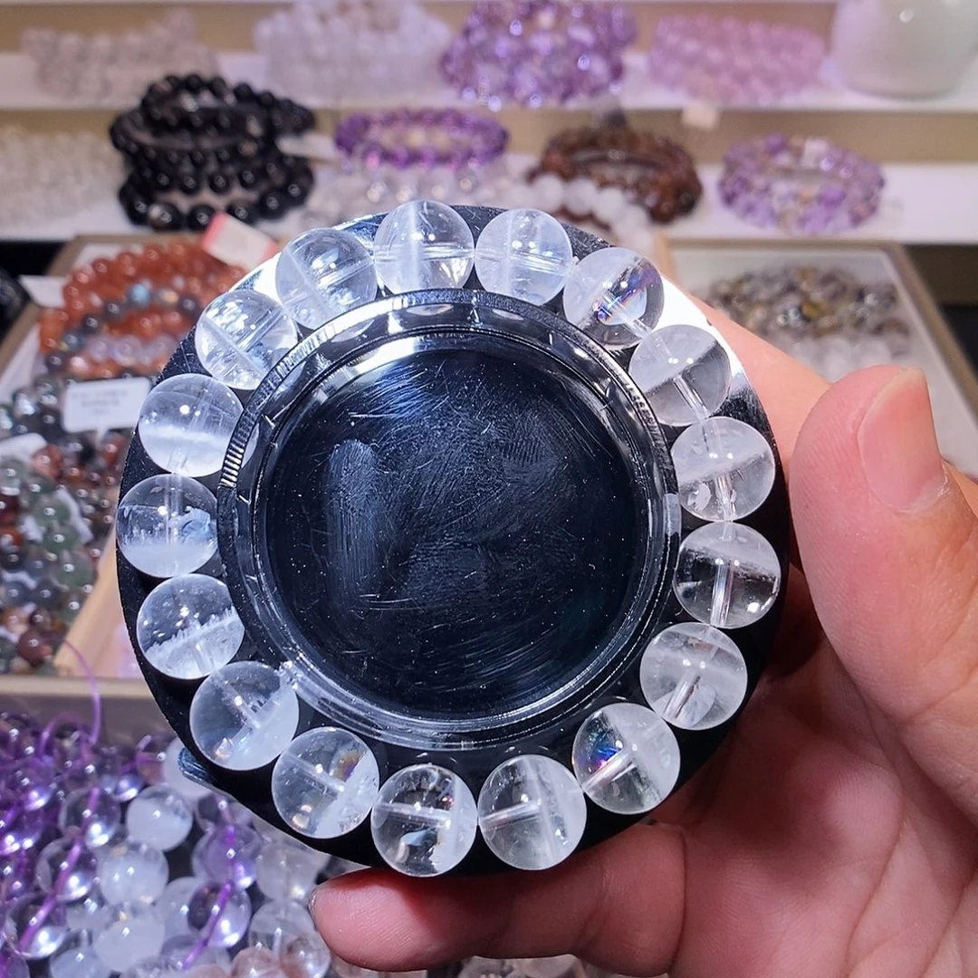 水晶未镶嵌手链白幽灵11mm