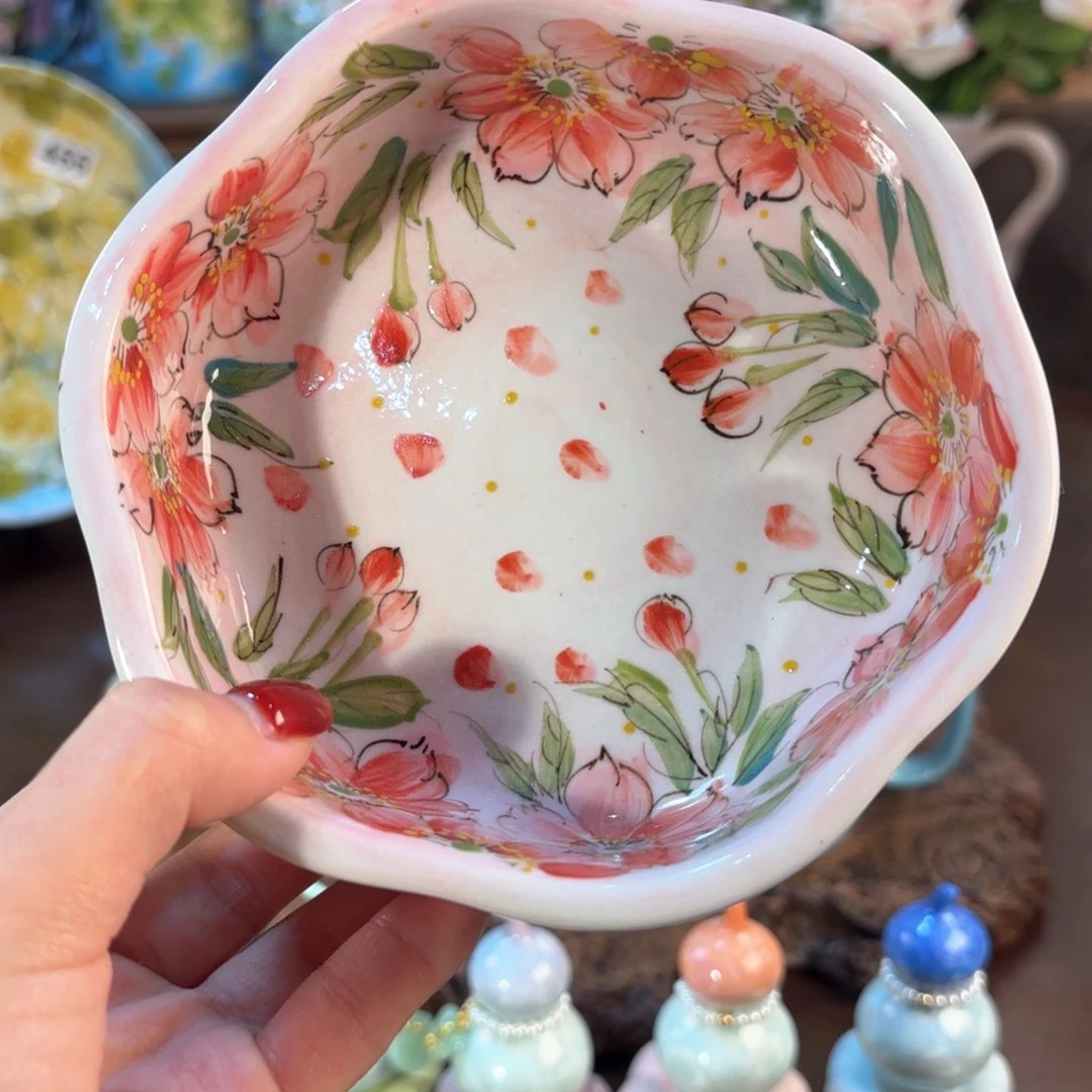 景德镇手绘高温釉下彩陶瓷茶具