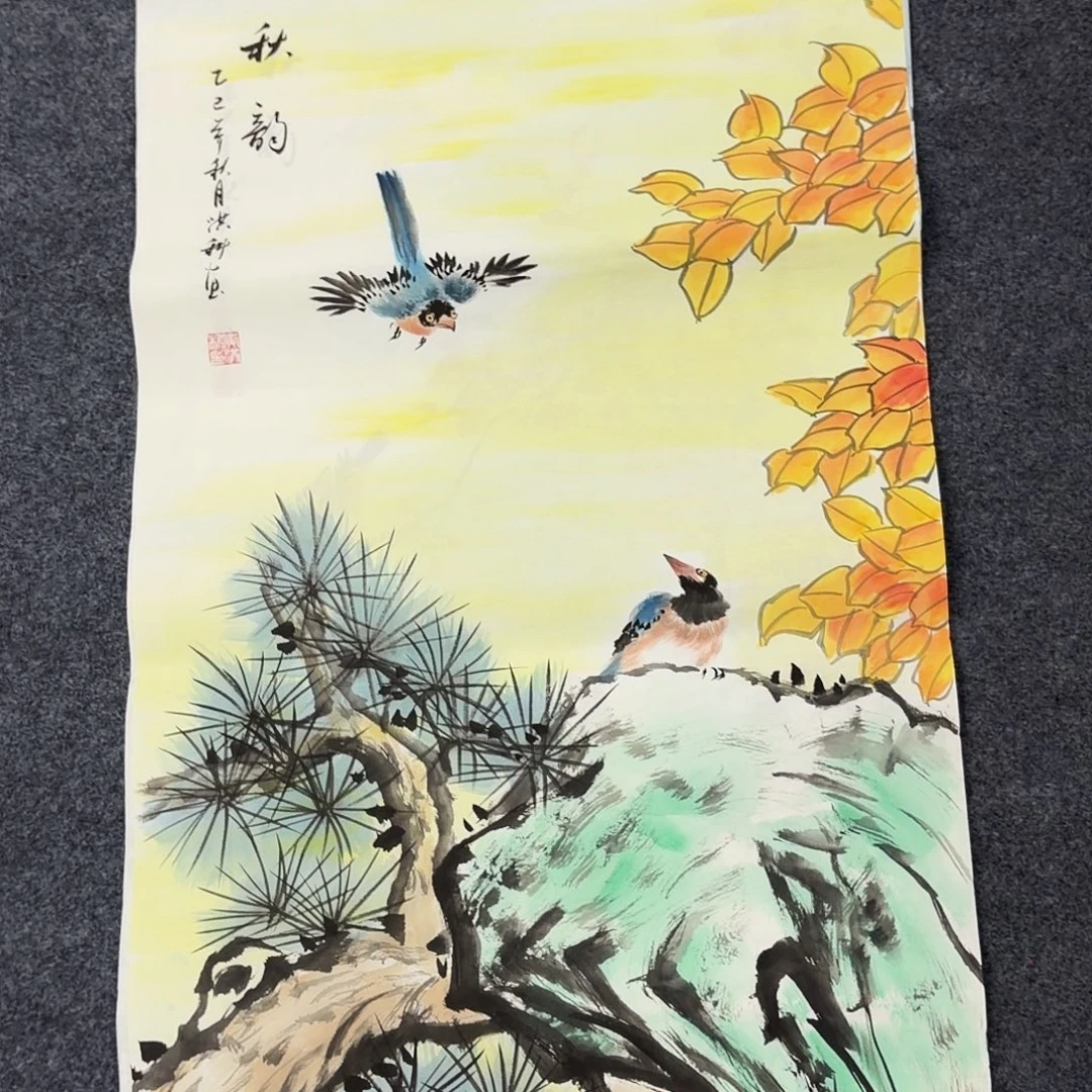 国画作品小姐姐放漏中