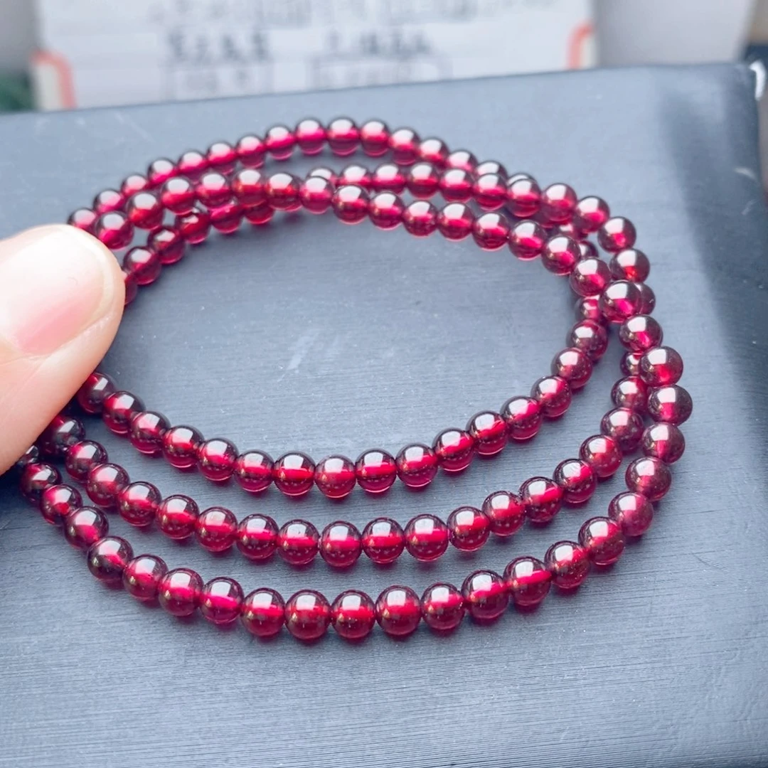 手链石榴石未镶嵌4.4玻璃体9a亏米