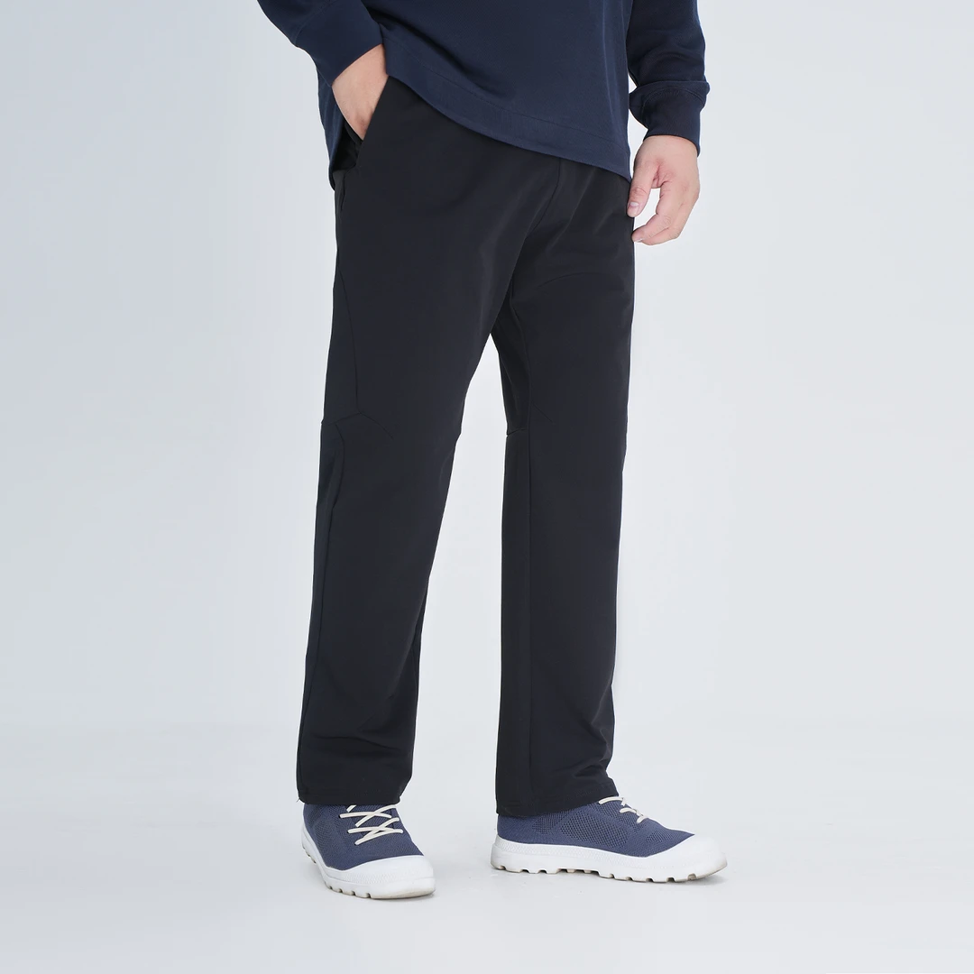 秋冬加绒锥形软壳休闲裤矮胖大码百搭户外直筒裤商务弹力长裤9396