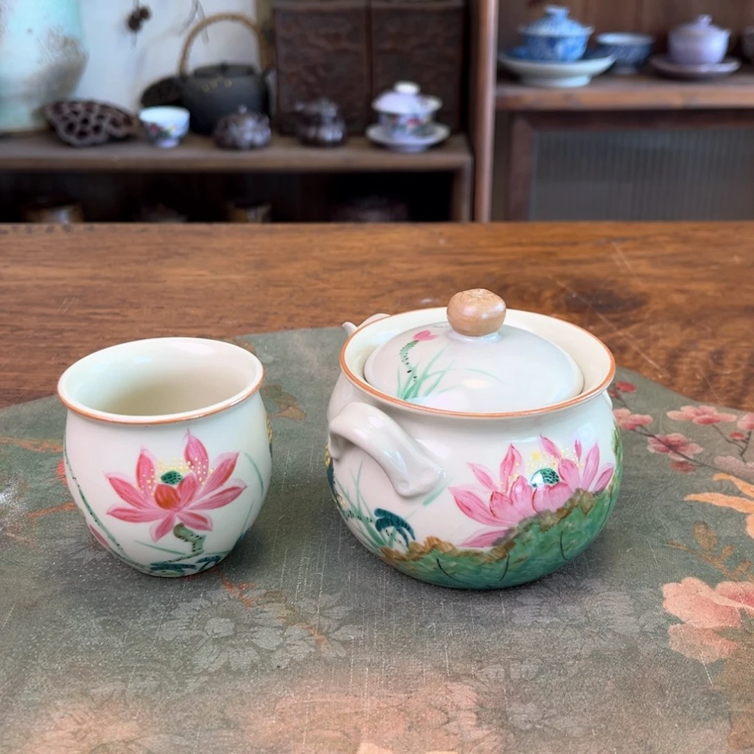 杯柴烧手工手绘陶瓷