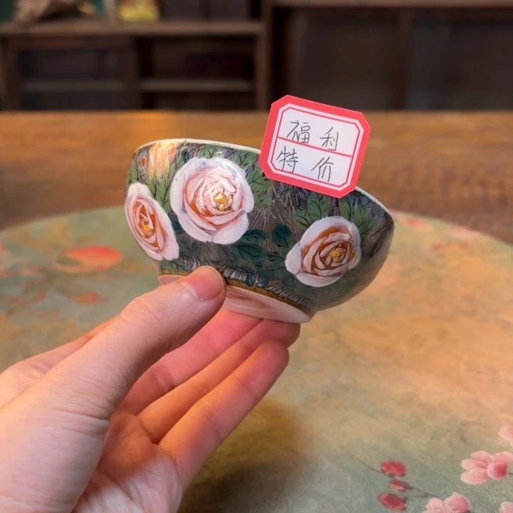 柴烧纯手工手绘陶瓷