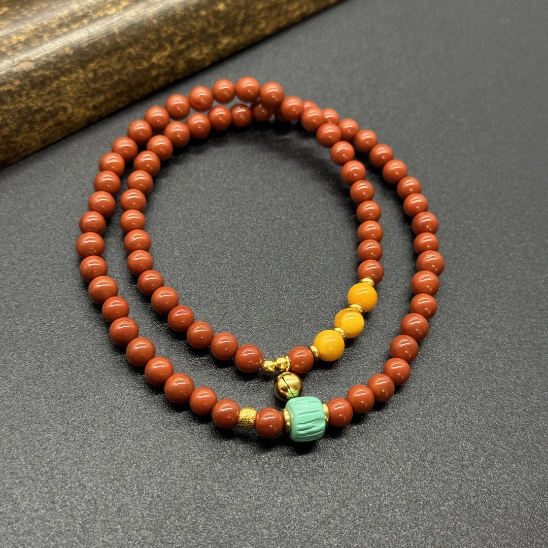 【景旺】【妹妹专属】4mm+铃铛老蜡南红双圈