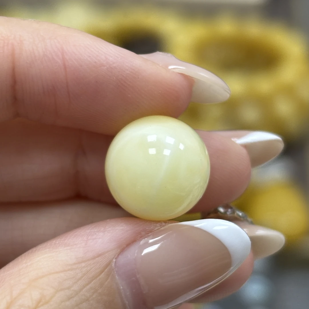 13.0mm带皮色·小妖珠宝天然原矿琥珀蜜蜡