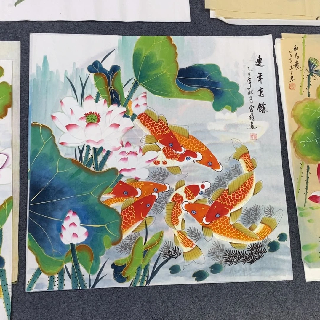 国画尺寸68✖️68精品斗方手绘画