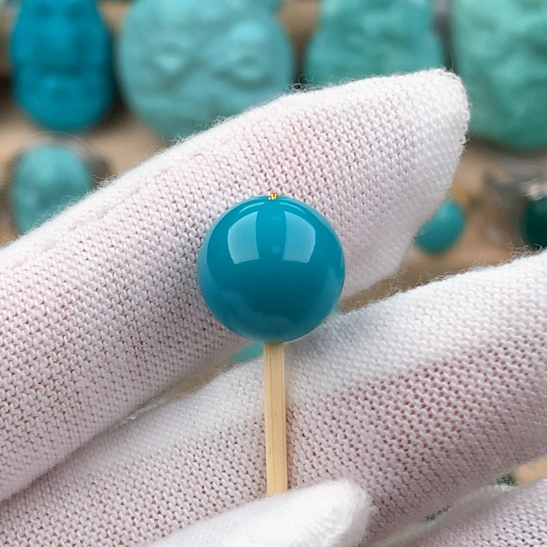 绿松石配饰未镶嵌圆珠卡11.7