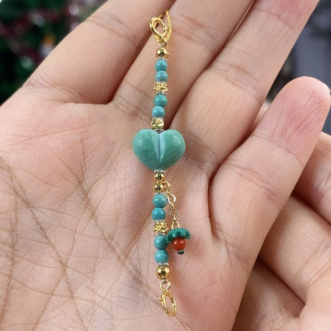 绿松石银S925镀金镶嵌珠宝奇石