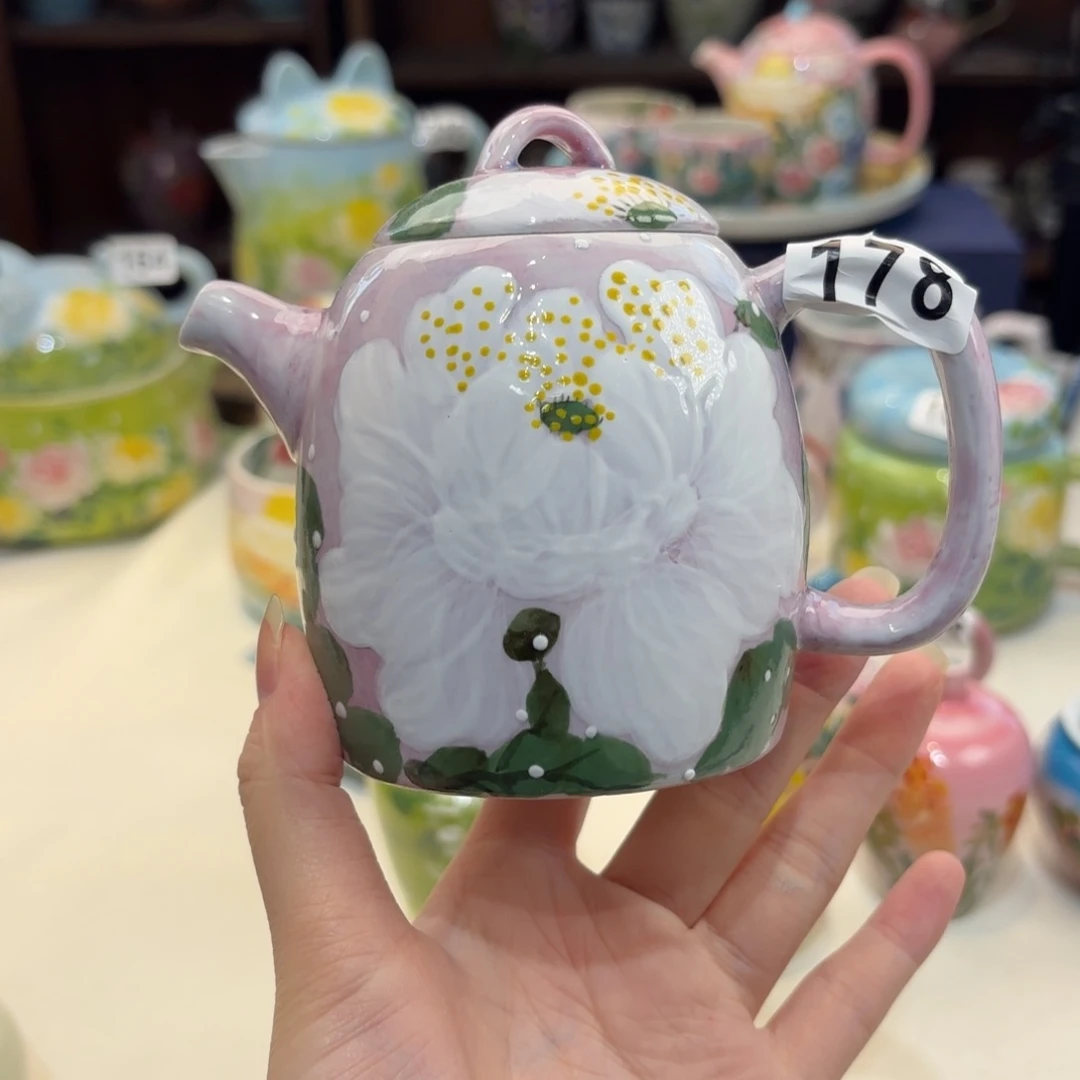 景德镇手绘高温釉下彩陶瓷茶具