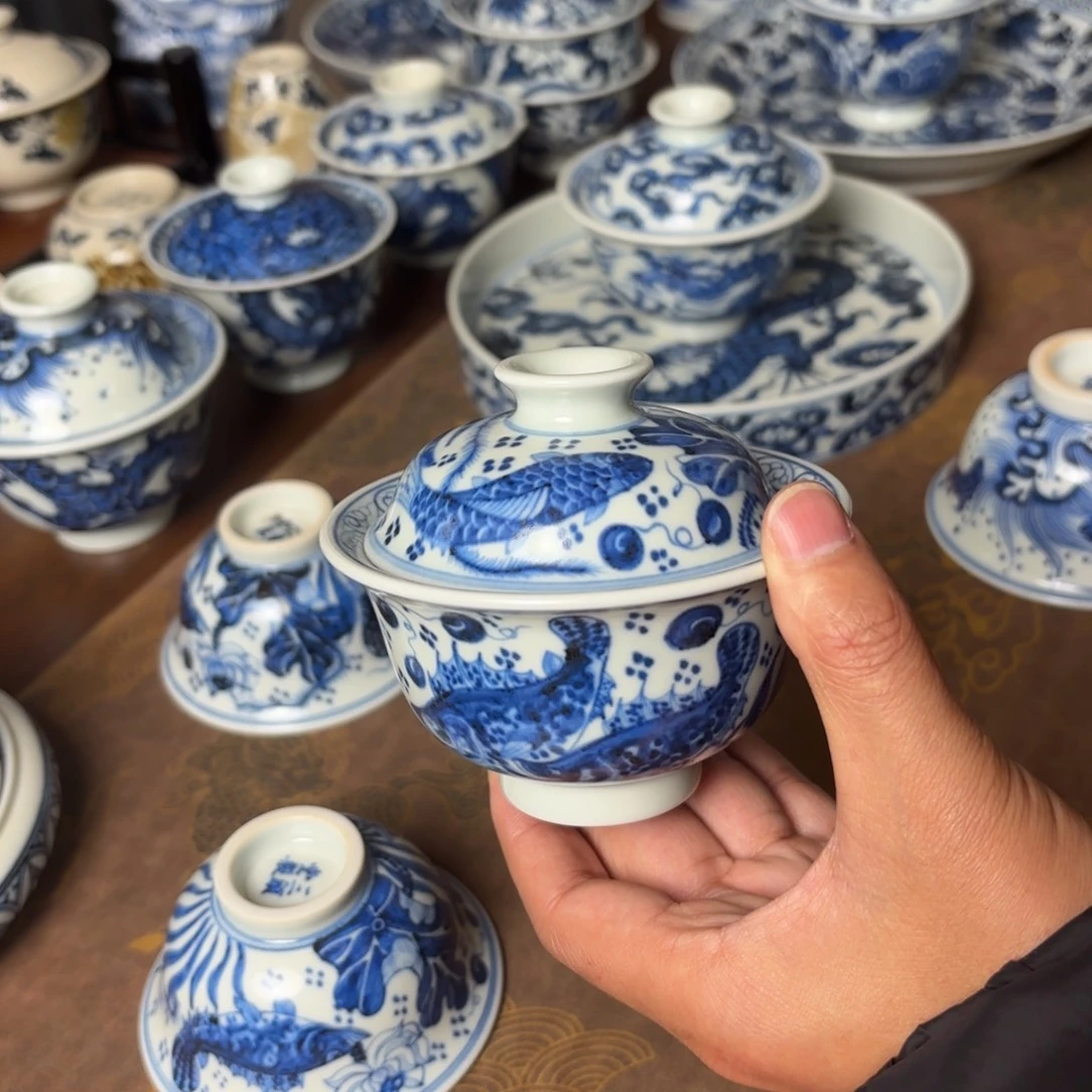 摆件陶景德镇手绘茶器