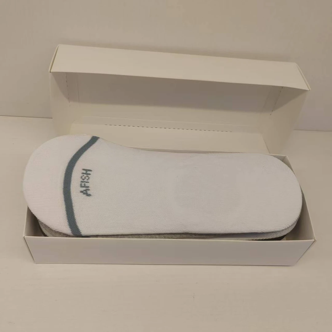 FISH袜子男女同款透气吸汗简约时尚船袜