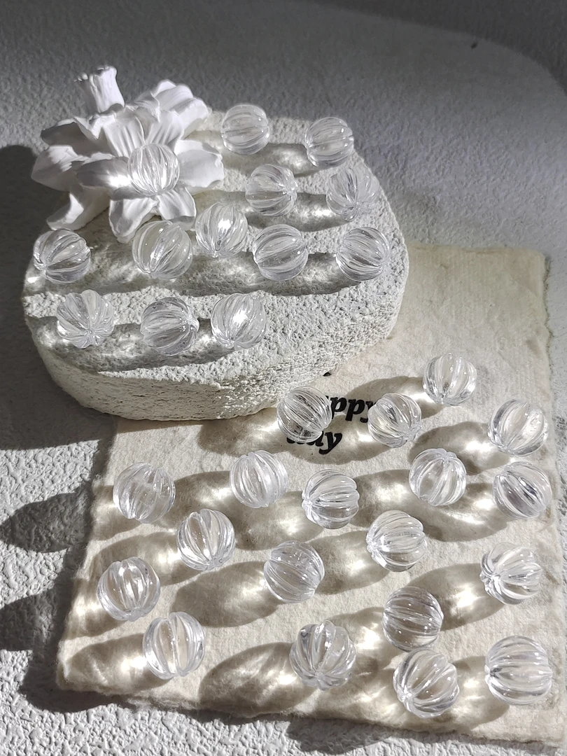 白水晶大号南瓜珠12mm多样性随机发一颗BS557