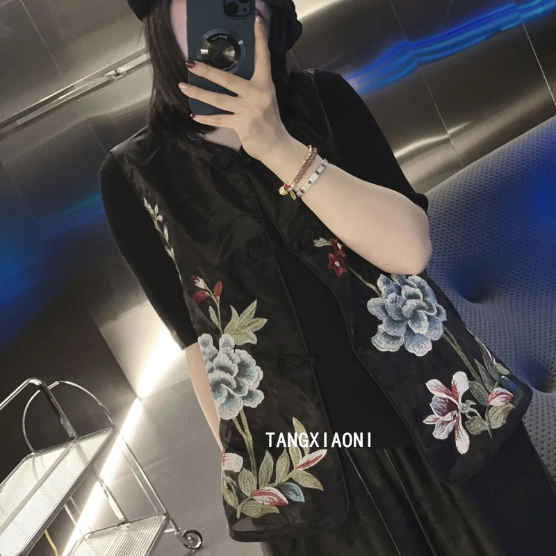 2店 渠道货【七彩牡丹】全刺绣马甲