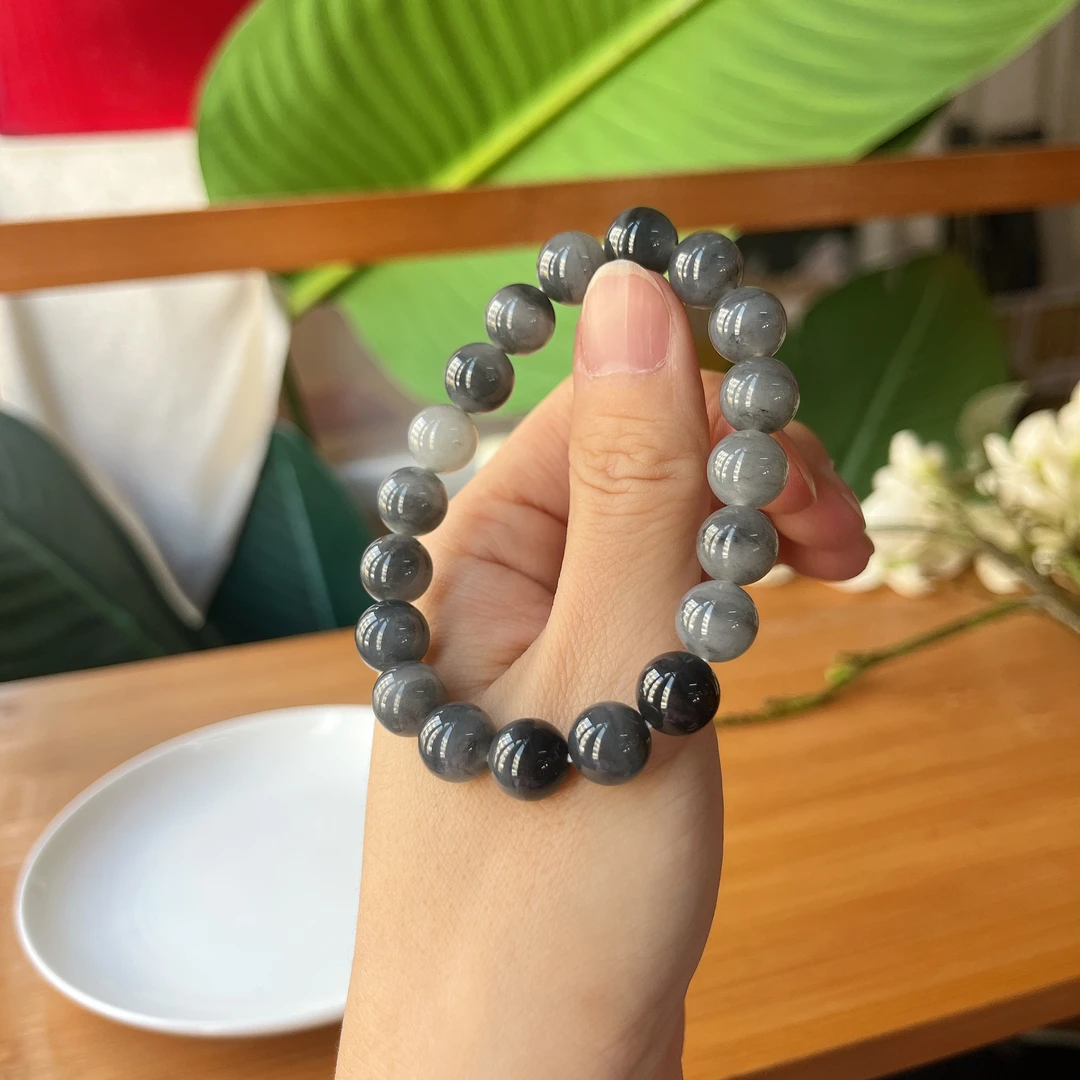 【郭老师】 约10mm新疆青花圆珠单圈手串
