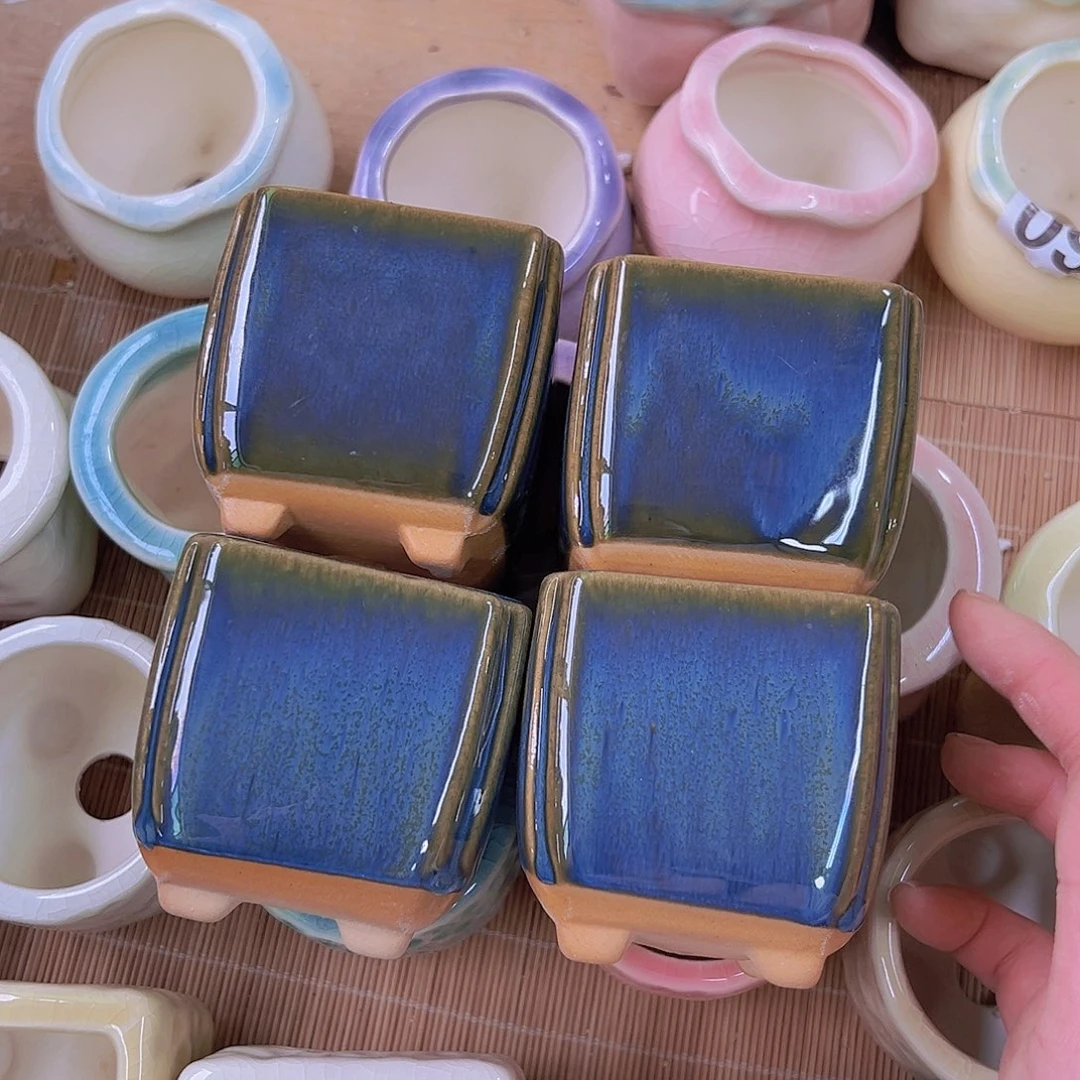 红陶陶瓷花盆当场满12包邮