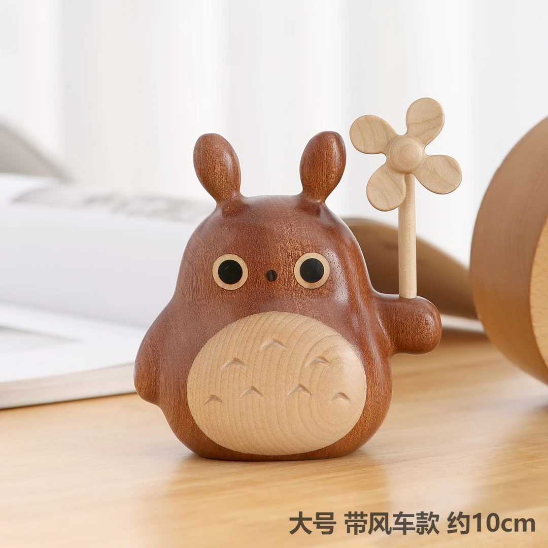 实木龙猫摆件创意家居摆件装饰木质工艺品手工可爱摆件礼品木偶