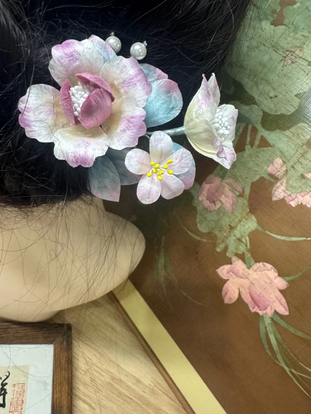 江南浔汉服头饰古风饰品 绒花默认软簪 改主体找客服