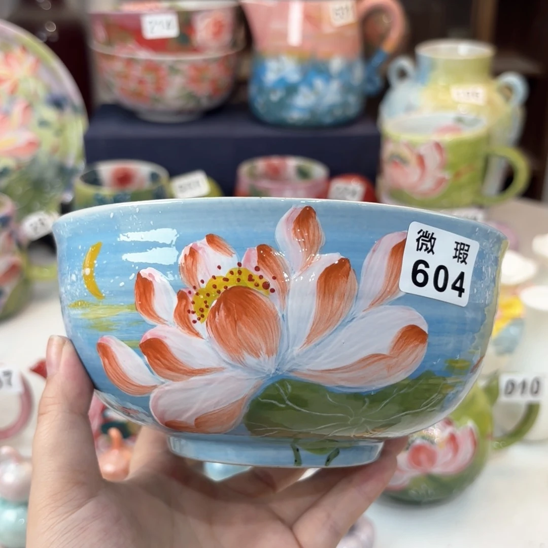 景德镇手绘高温釉下彩陶瓷茶具