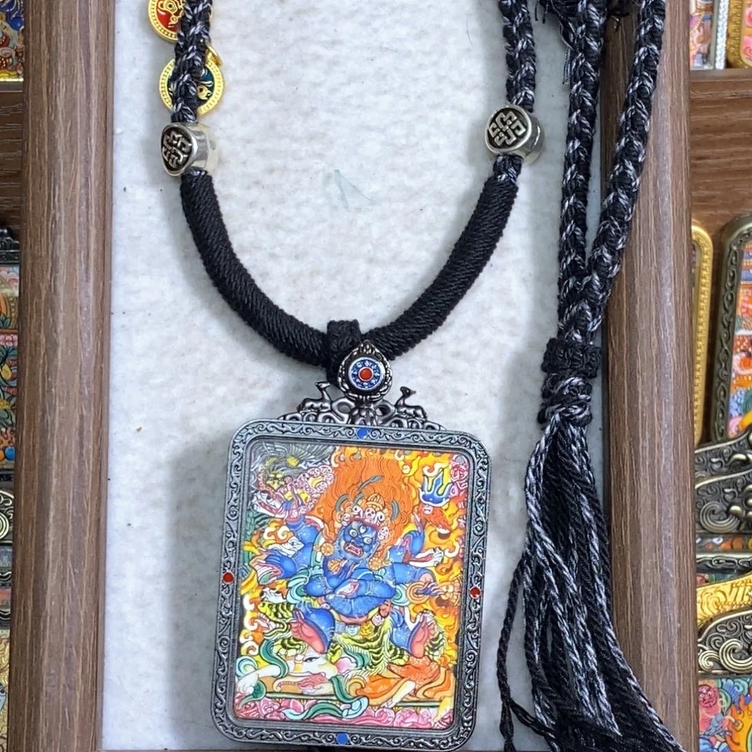 耳***陈吊坠热贡纯手绘，真金真矿料，假一罚四，支持鉴定