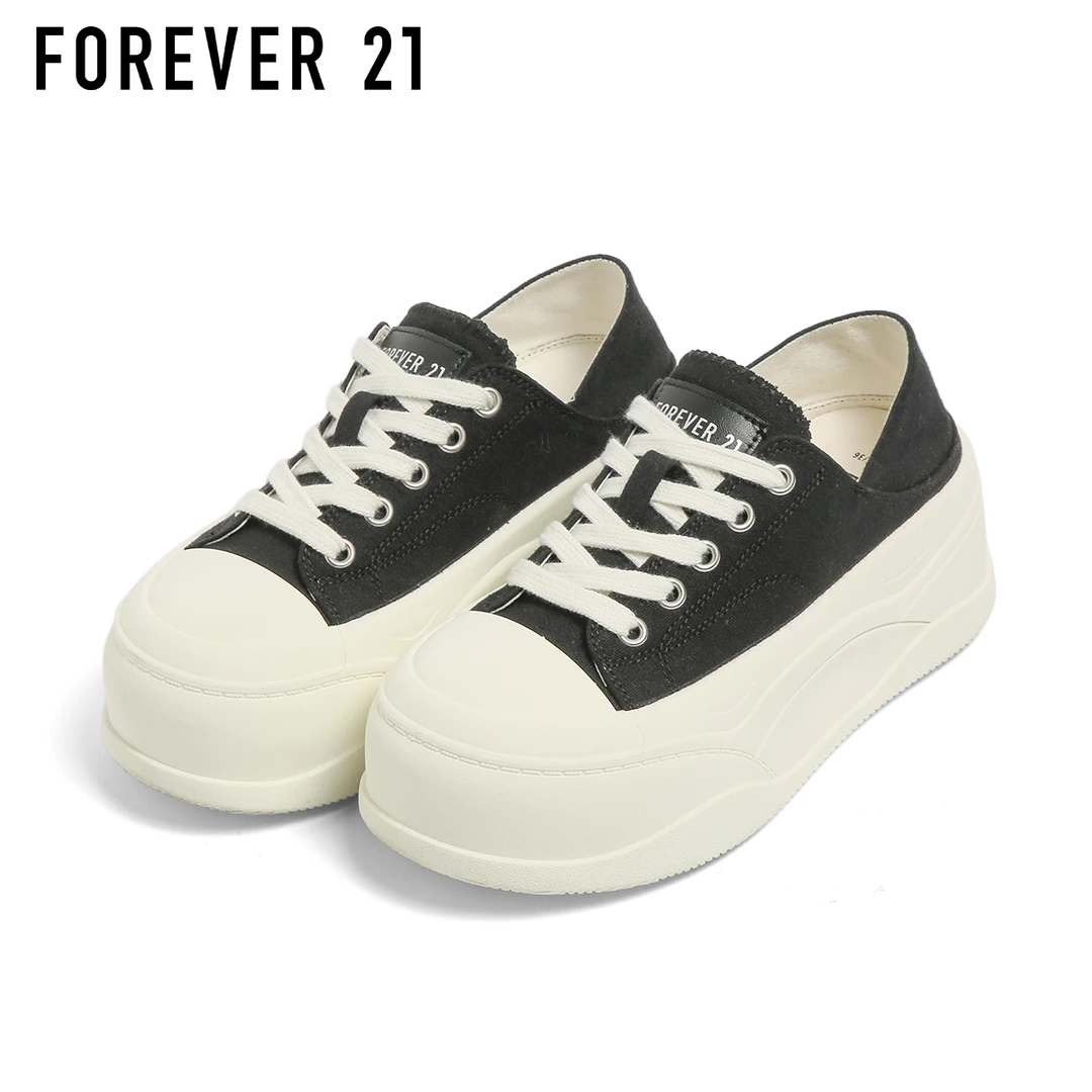 【双11好物】F21帆布鞋女增高鞋踩跟秋季单鞋时尚休闲鞋圆头港风