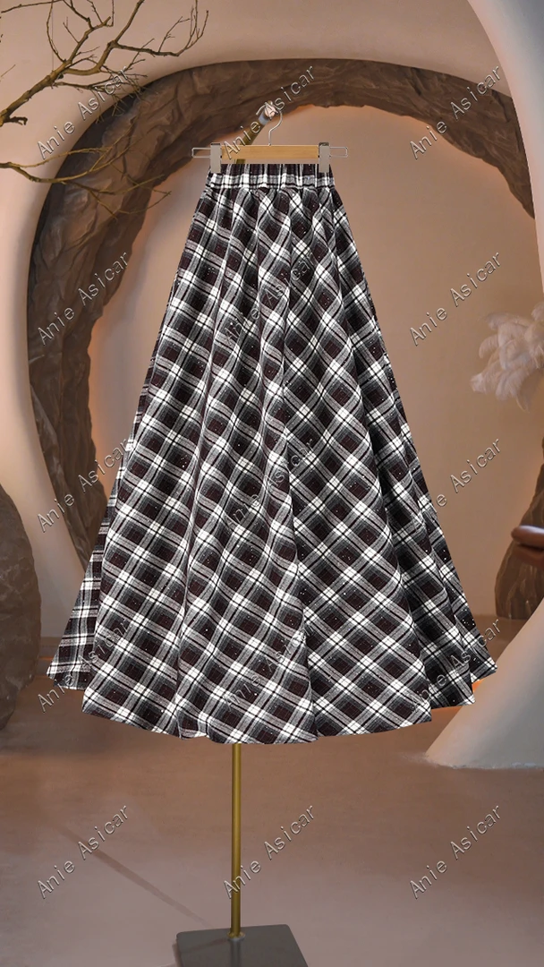 【甜甜南油】 秋季新款2025气质显瘦小众半身A字裙Q4123